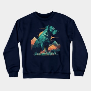 Abstract dog Crewneck Sweatshirt